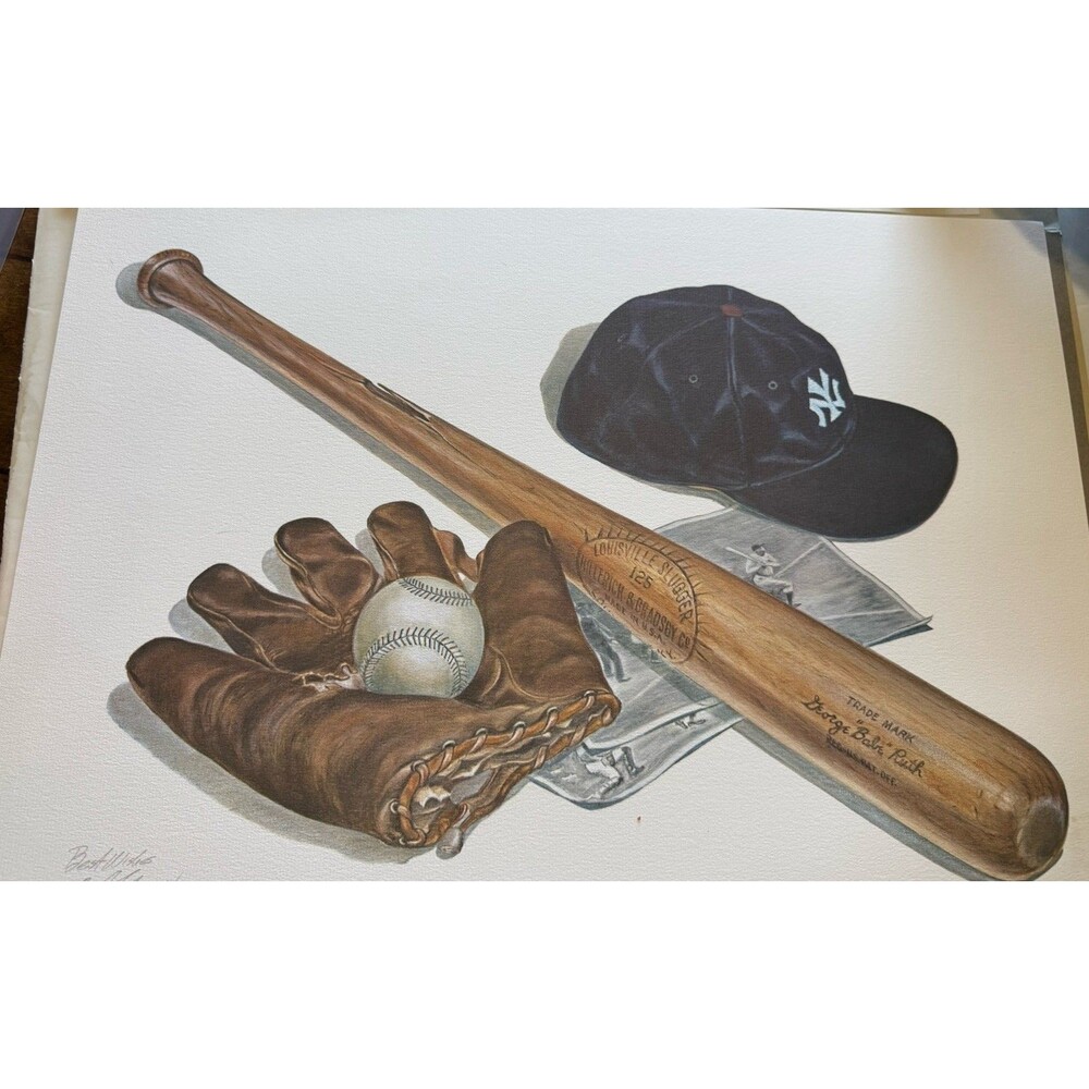 C. Don Ensor - Art Print - Signed - Baseball Memories - Babe Ruth - NY Yankees